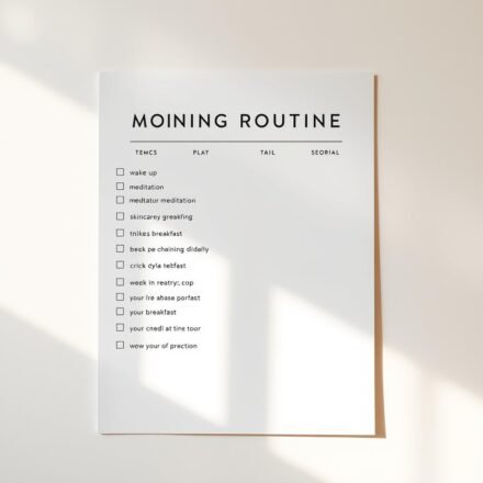 Never forget a morning task again. Download this comprehensive morning routine checklist and template.