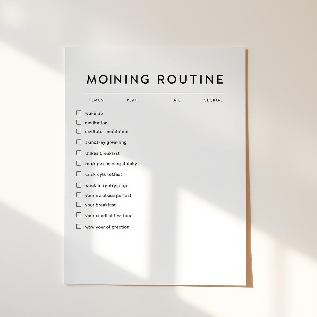 Never forget a morning task again. Download this comprehensive morning routine checklist and template.