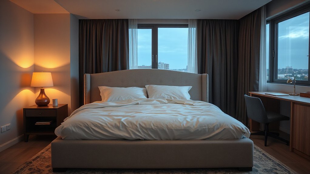 blackout curtains earplugs thermostat