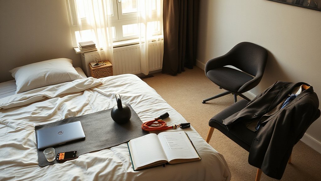 lay out workout essentials