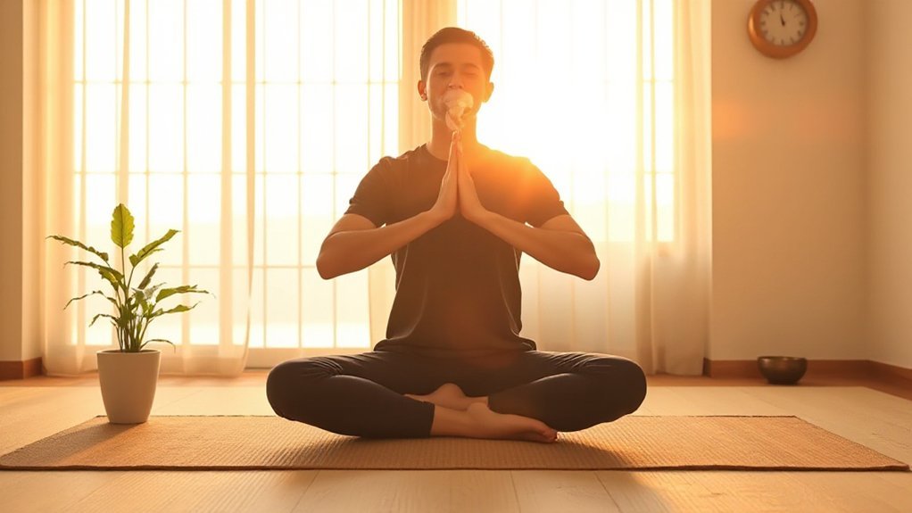 morning box breathing practice