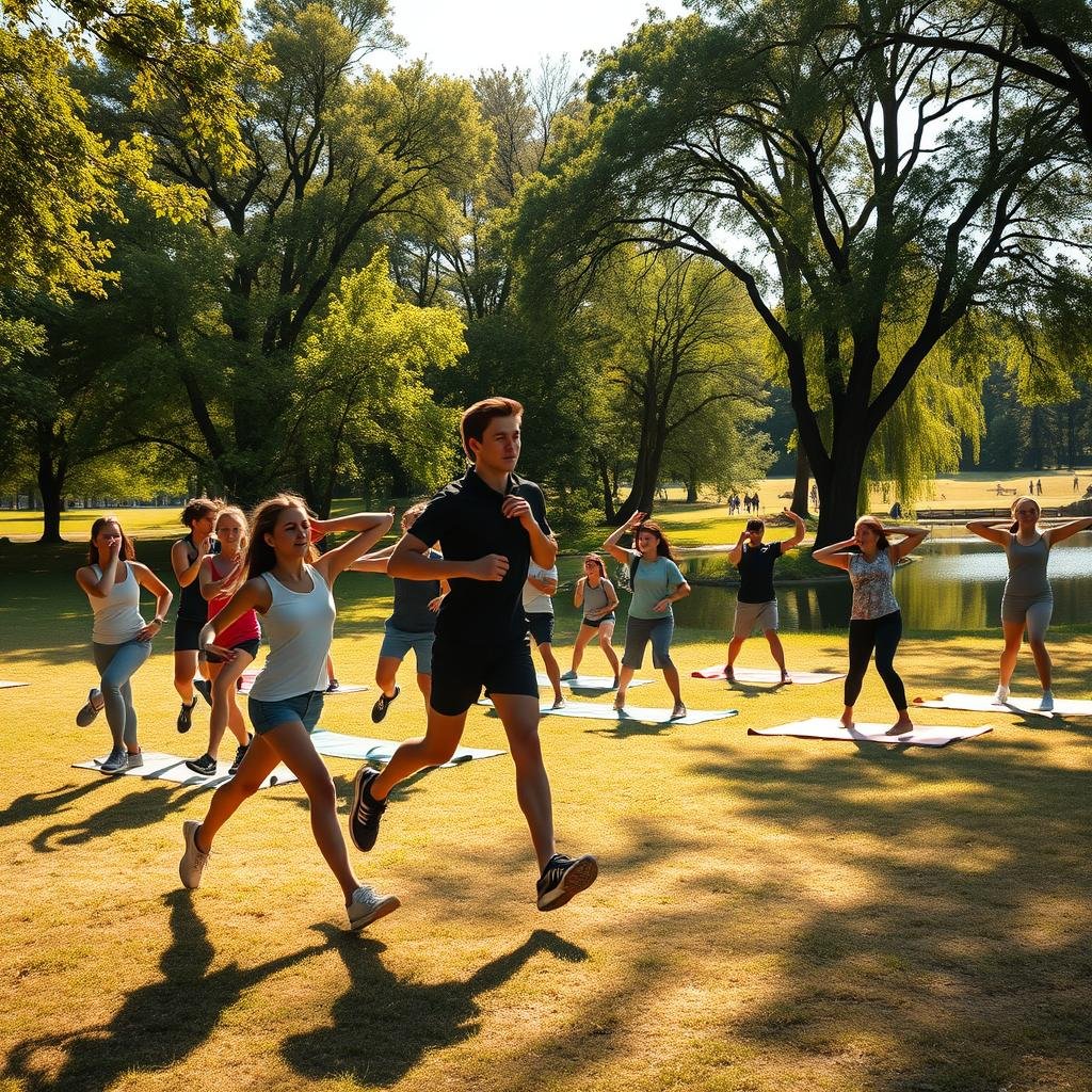 physical activity in morning exercises