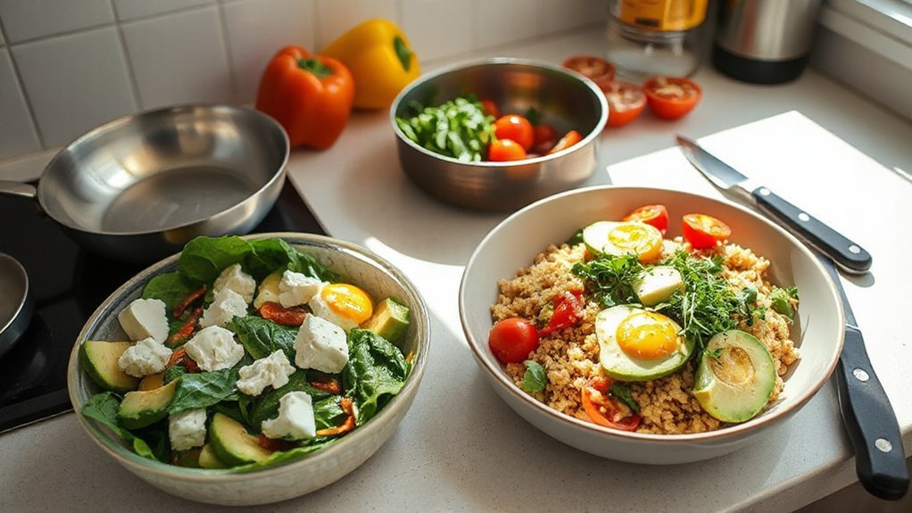 protein packed veggie egg bowls