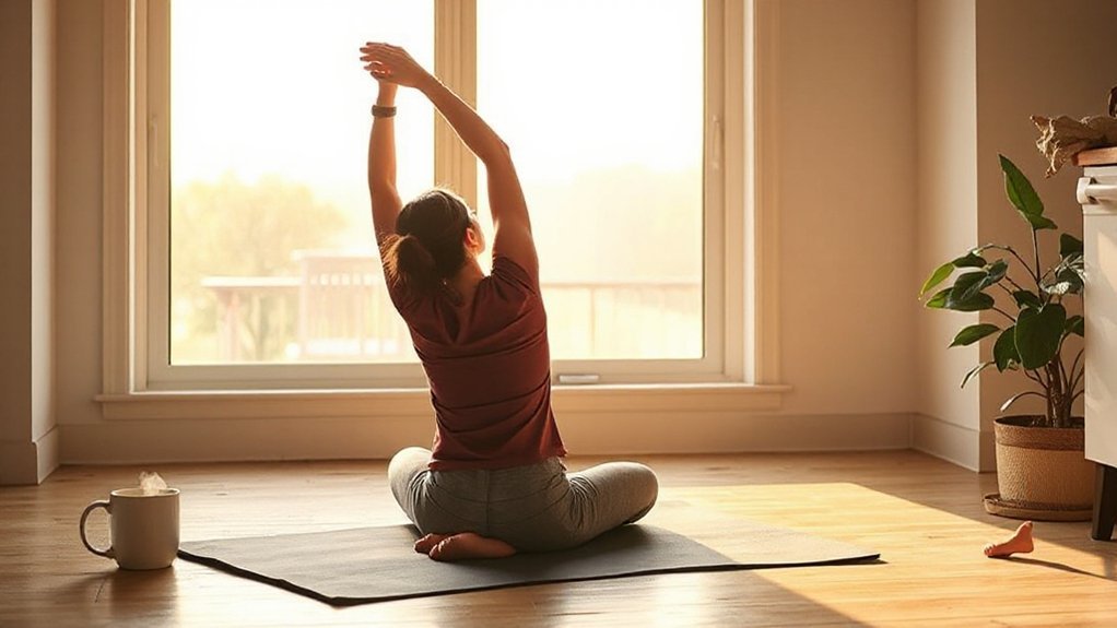 two minute gentle wake up stretches