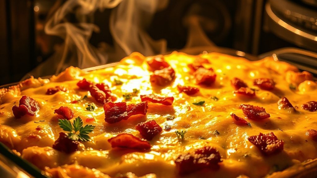 custardy four ingredient breakfast casserole