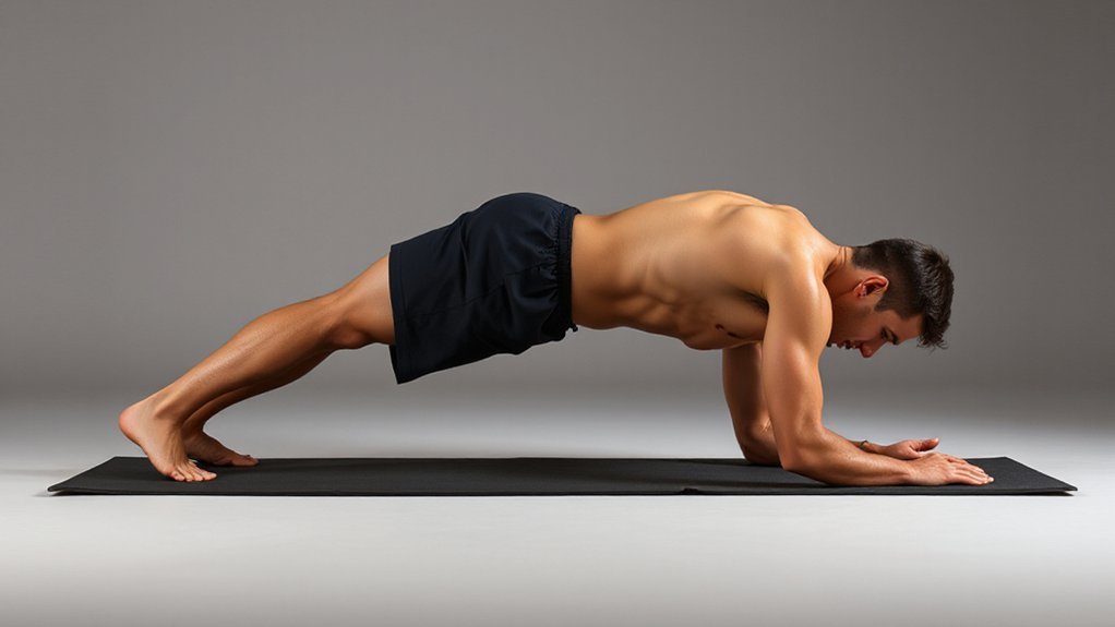 forearm plank braced aligned