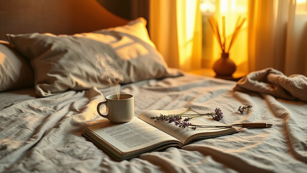 screen free early dinner cool bedroom journaling breathing