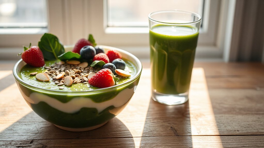 vegetable packed protein smoothie prep